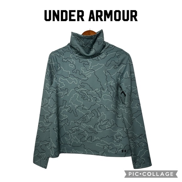 Under Armour Women Move Mock UA long sleeve camo gray NWT Size M - Picture 1 of 10